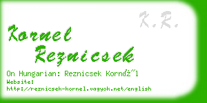 kornel reznicsek business card